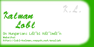 kalman lobl business card